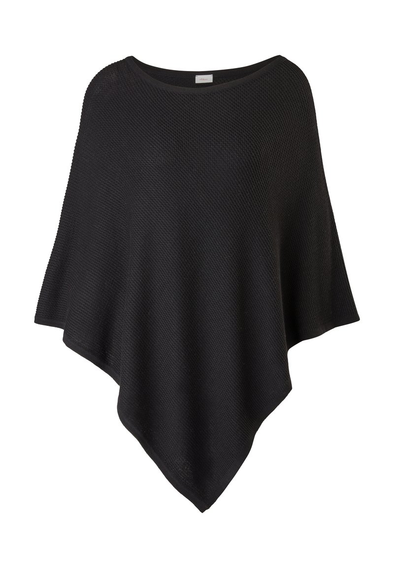 Damen Leichte Jacken | s.Oliver WAFFELSTRUKTUR Cape black/schwarz - DE81282 Damen Leichte Jacken | s.Oliver WAFFELSTRUKTUR Cape black/schwarz - DE81282