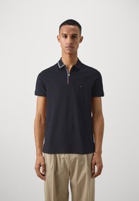 Tommy Hilfiger ZIP PLACKET TIPPING  - Poloshirts - desert sky