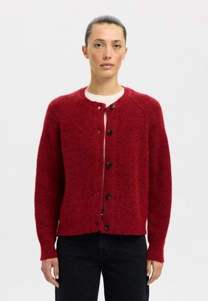 Selected Femme SLFLULU CARDIGAN - Cardigan - equestrian red