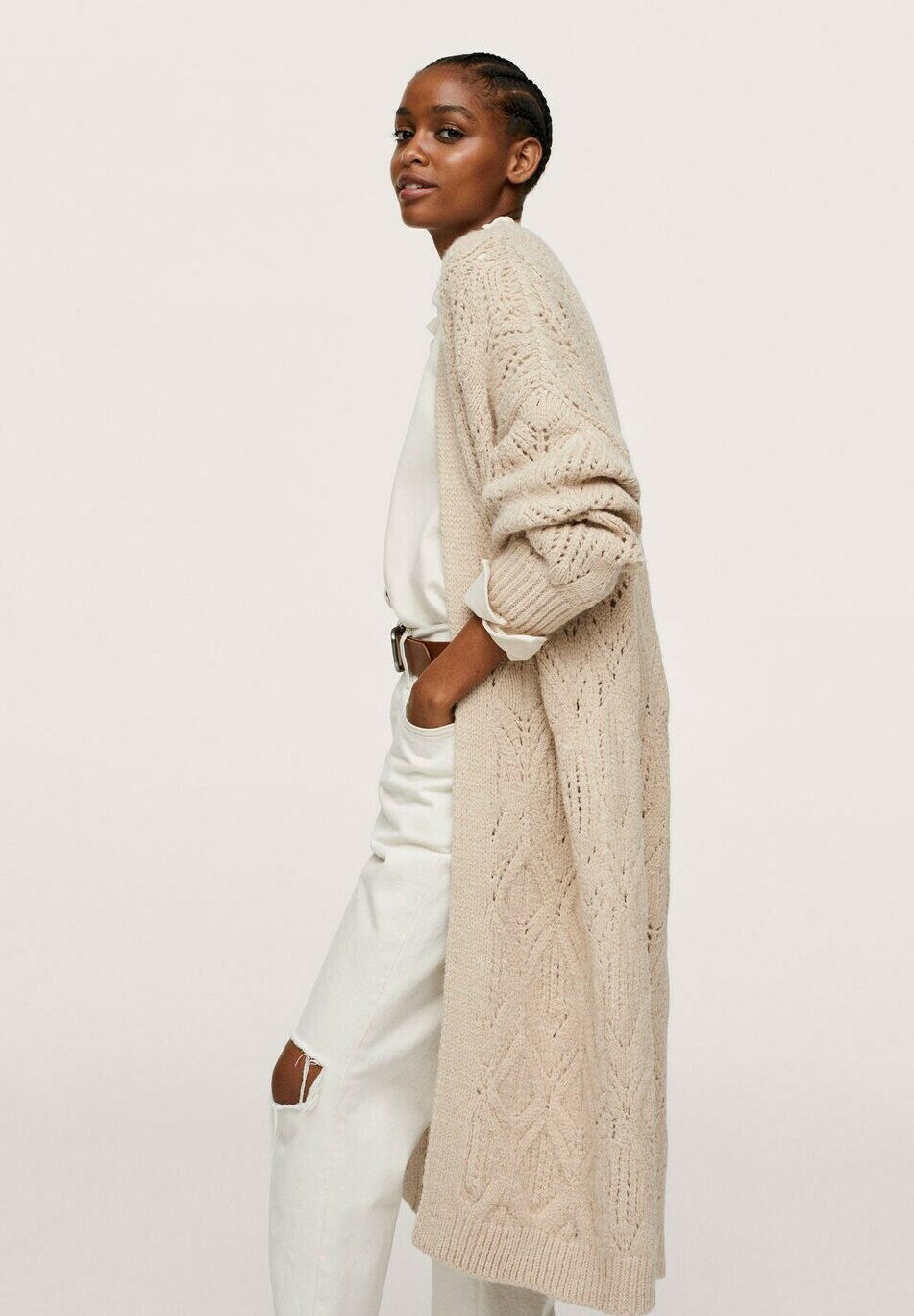 mango sweater coat