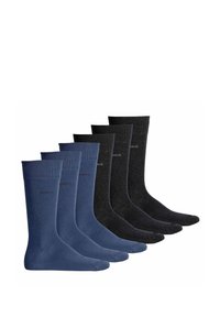 BOSS 6 PACK - Calze - anthrazit blau