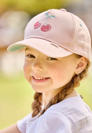 maximo, MAXIMO BASECAP, RUND KIDS GIRL-CAP KIRSCHEN STICKEREI, KLETTVERSCHLUSS - Cap - dogwood