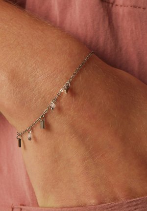 NATURAL STONE - Bracelet - silver-coloured/pink