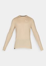 Maglia Tecnica A Maniche Lunghe Salewa Puez Melange Dry - Uomo, In Tessuto Traspirante E A Rapida Asciugatura, Colore Olive Oil Melange