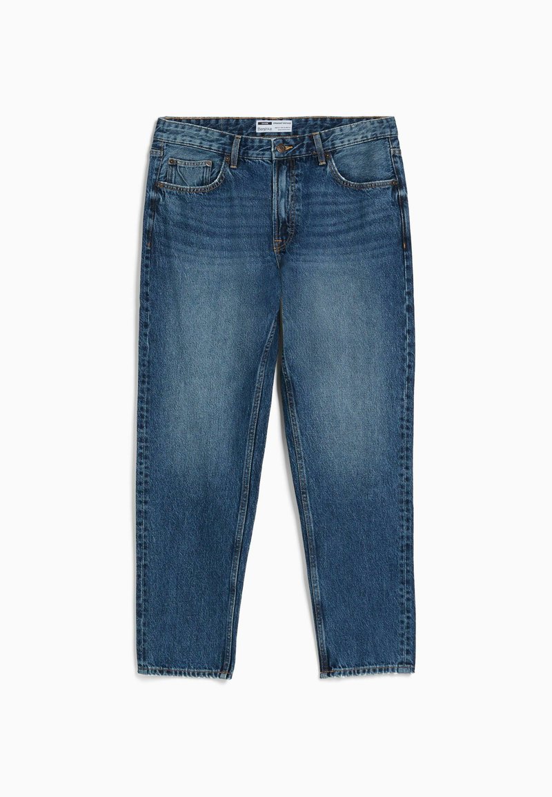 Bershka Straight leg jeans donkerblauw
