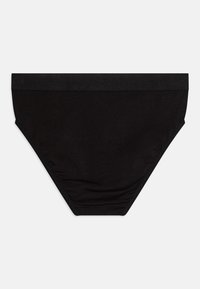 Mutande in cotone nere con un elastico morbido, caratterizzate da una texture liscia e un taglio classico. Il design non presenta motivi o dettagli visibili.