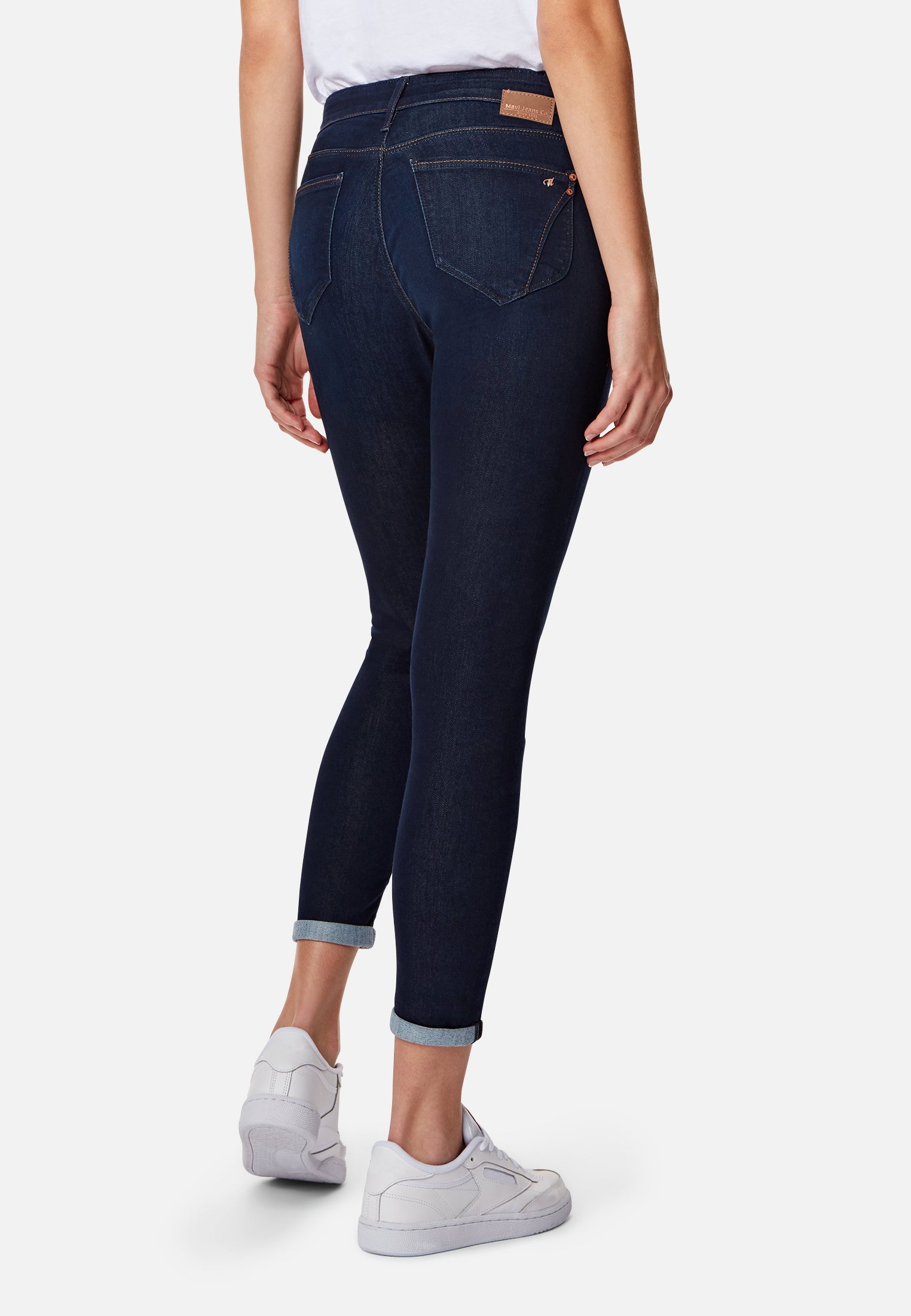 Mavi Damen Skinny Jeans LEXY 10734 – Größe W25, Mittelblau Mit Used-Effekt, Hoher Stretch