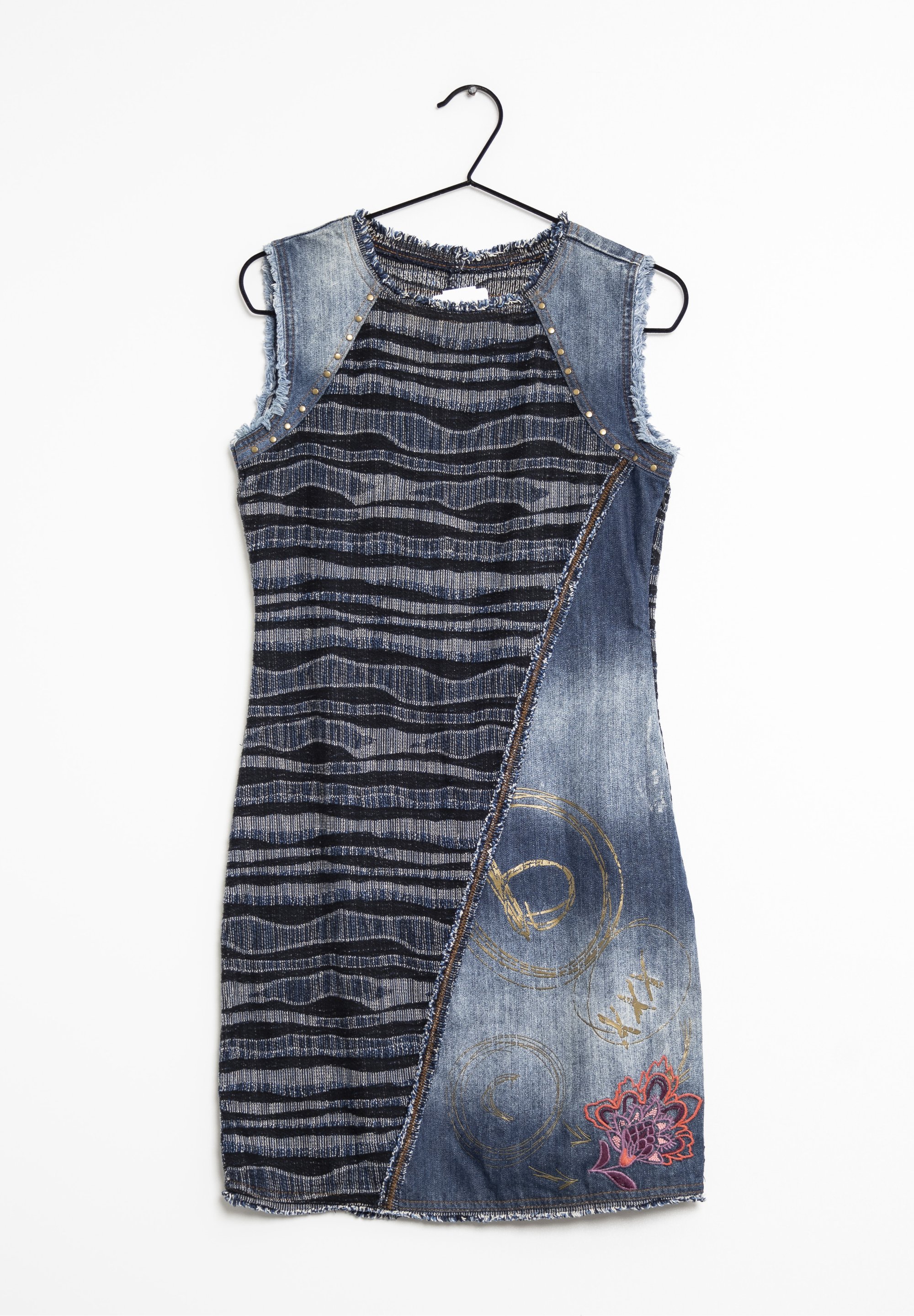 desigual denim dress Desigual, Sleeveless denim dress, Cotton, Blue, XL