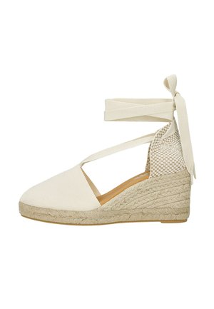 Lace-up heels - beige r