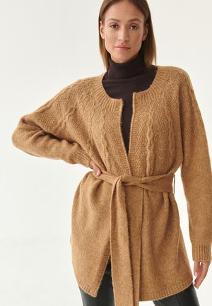 KALISTA - Cardigan - beige camel melange