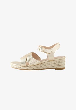 Next, REGULAR FIT -HEELED WEDGE - Sandaler - gold