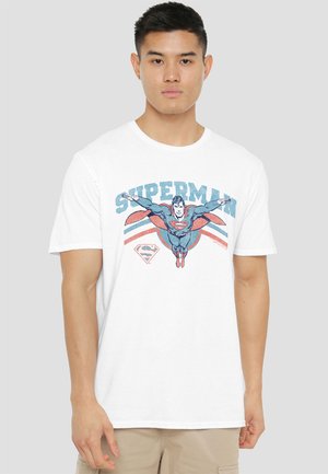 SUPERMAN FLYING STRIPES - Print T-shirt - white