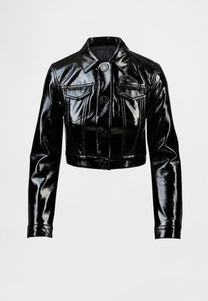 GAP GAPSTUDIO VEGAN PATENT LEATHER CROP JACKET - Imiteret læderjakke - black