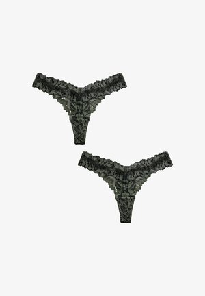 Next, LACE THONG 2 PACK. - - Tanga - green