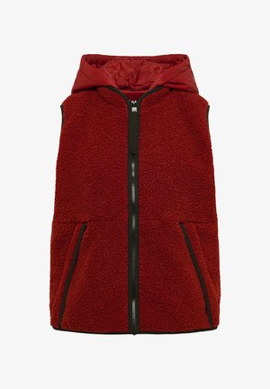 Cecil, TEDDY-WESTE MIT ABNEHMBARER KAPUZE - Weste - light russet red