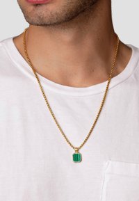 Nialaya WITH SQUARE MALACHITE - Halskæder - gold coloured