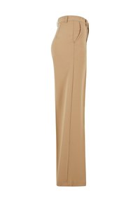 Khaki dresspants met een rechte pasvorm, gemaakt van een hoogwaardige stof. Voorzien van een tailleband, riemlussen en schuine zijzakken.