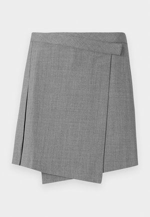 JULI SKIRT - Jupe portefeuille - grey melange