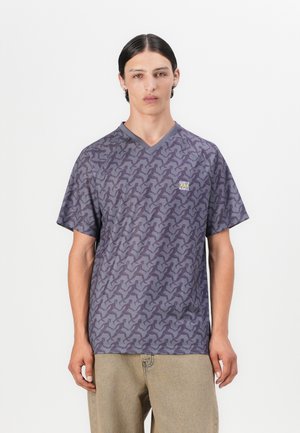 Cleptomanicx RELAY - Print T-shirt - nightshadow blue