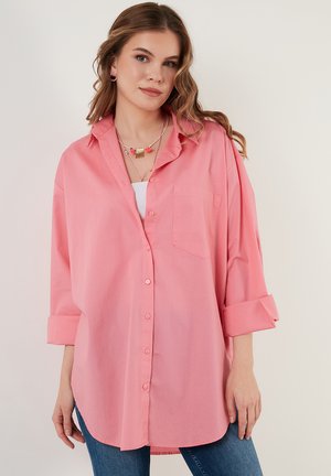 LOOSE FIT - Button-down blouse - powder pink