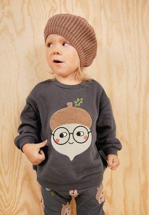 MED APPLIKATION - Sweatshirt - Dark grey
