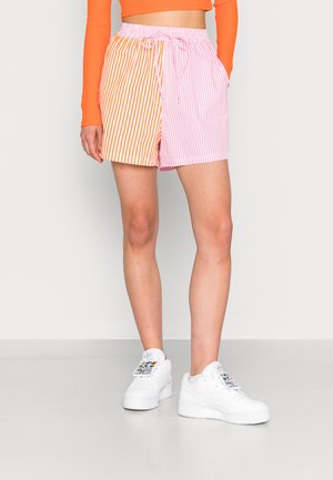CONTRAST STRIPE LOOSE - Shorts - orange pink
