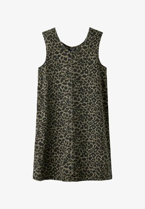 TWO SOON LEOPRINT - Džinsinė suknelė - tannin