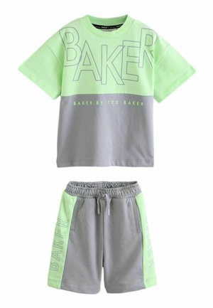 REGULAR FIT - COLOURBLOCK SET - Trainingsbroek - grey green