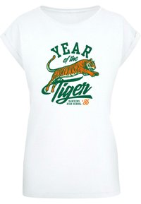 ABSOLUTE CULT STRANGER THINGS HAWKINS YEAR OF THE TIGER 86  - T-shirts med print - white