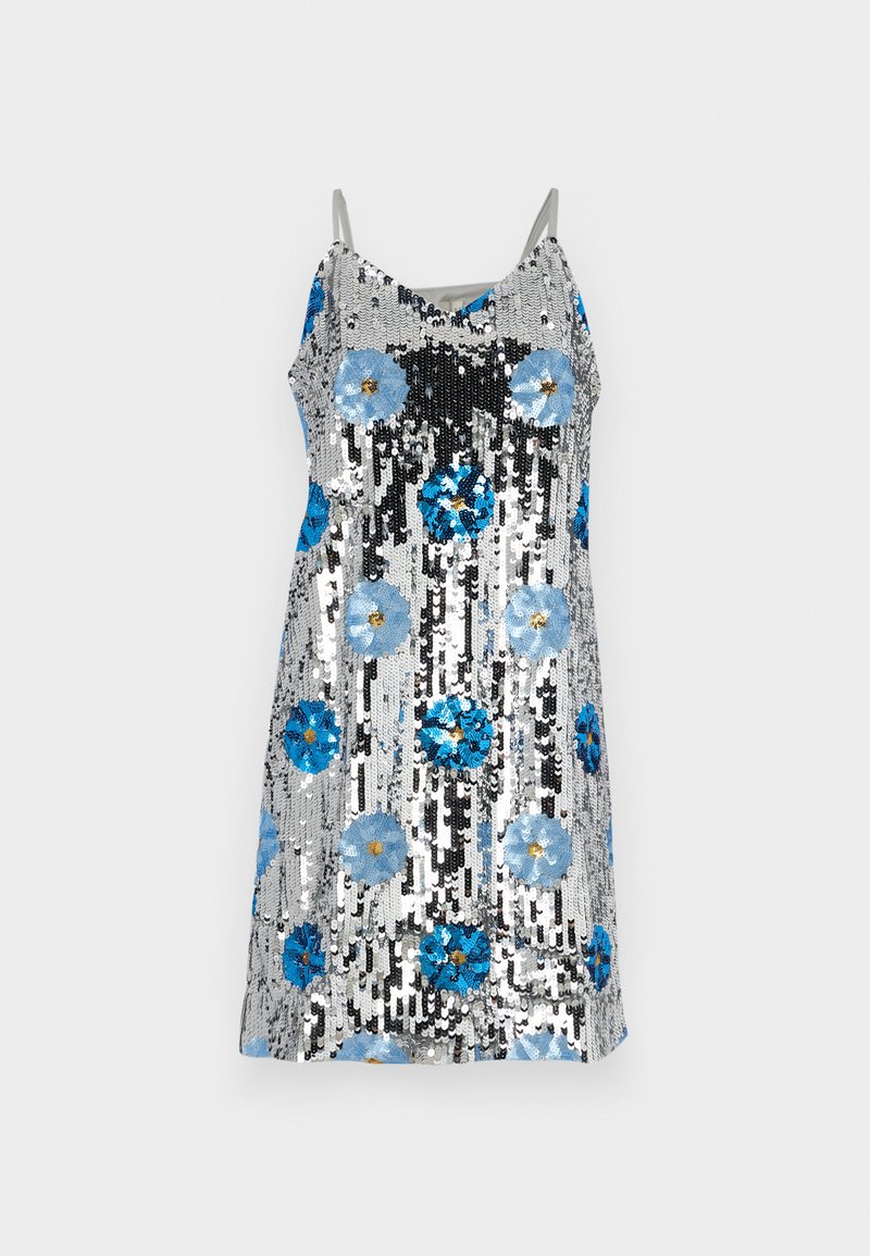 YAS Cocktailjurk zilverkleurig