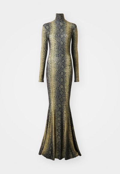 Norma Kamali LONG SLEEVE TURTLE FISHTAIL GOWN - Jerseyklänning - brown