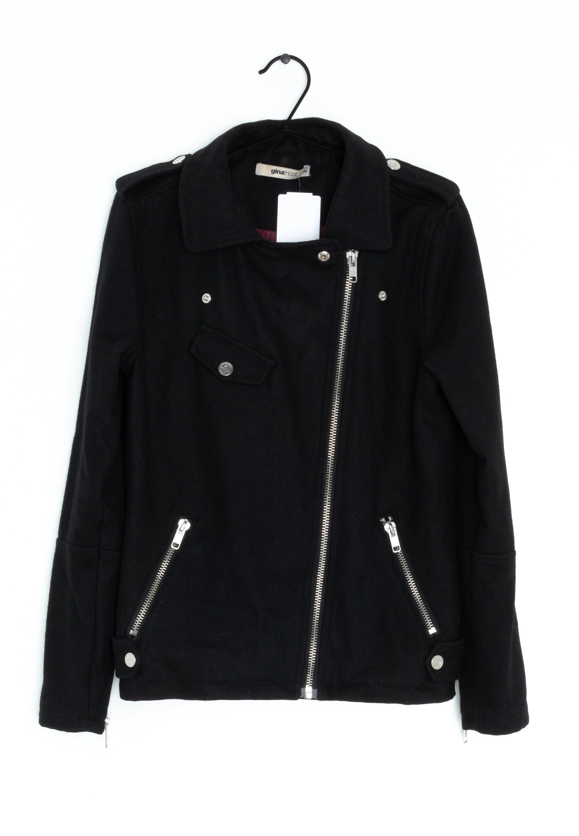 Gina Tricot Faux leather jacket black (Pre-owned)