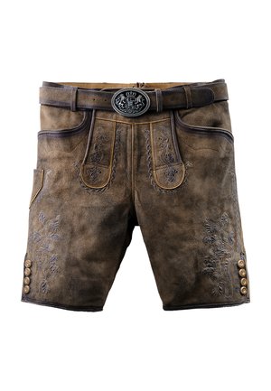 HORN - Leather trousers - stein
