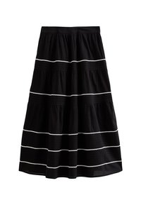 RIC RAC TIERED MIDI  - Falda acampanada - black