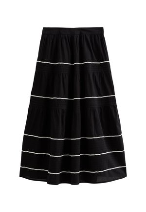New Look RIC RAC TIERED MIDI  - A-lijn rok - black