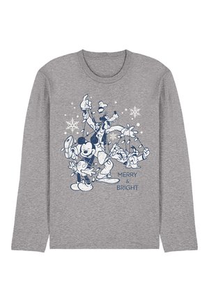 MICKEY MOUSE VINTAGE MERRY, BRIGHT AND TIED UP IN LIGHTS - Print T-shirt - mottled light grey