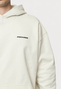 Pegador LOGO OVERSIZED  - Jersey con capucha - washed salty cream