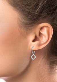 Elli HOOPS CLOVERLEAF - Ohrringe - silver-coloured