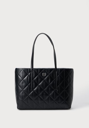 QUILTED SMALL TOTE - Håndveske - black