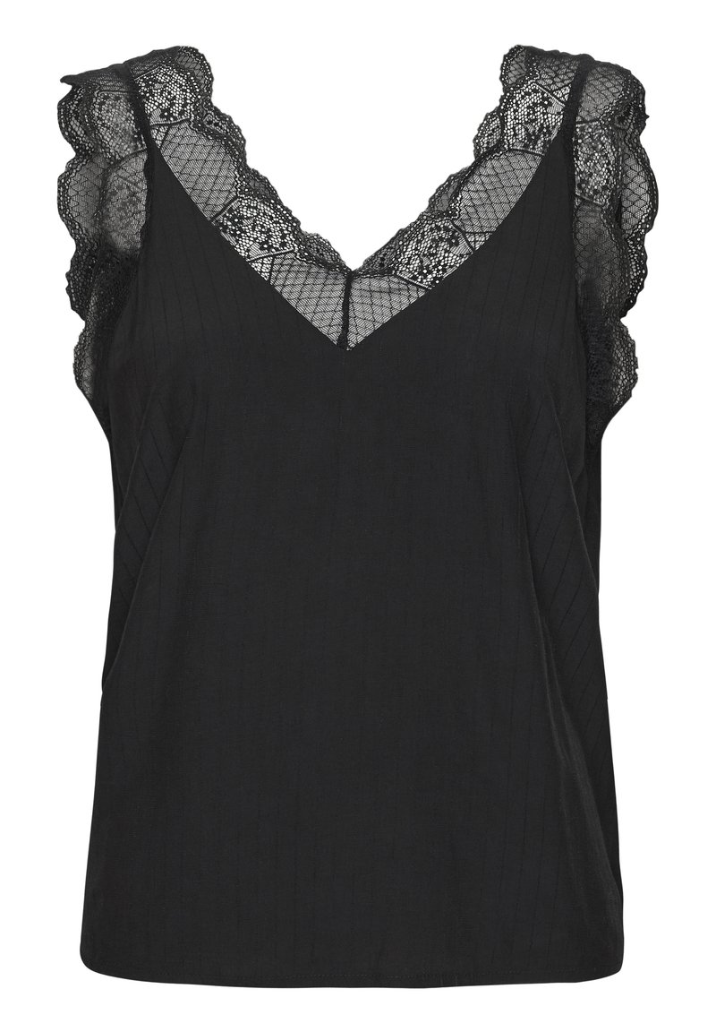Kaffe Top gemêleerd zwart