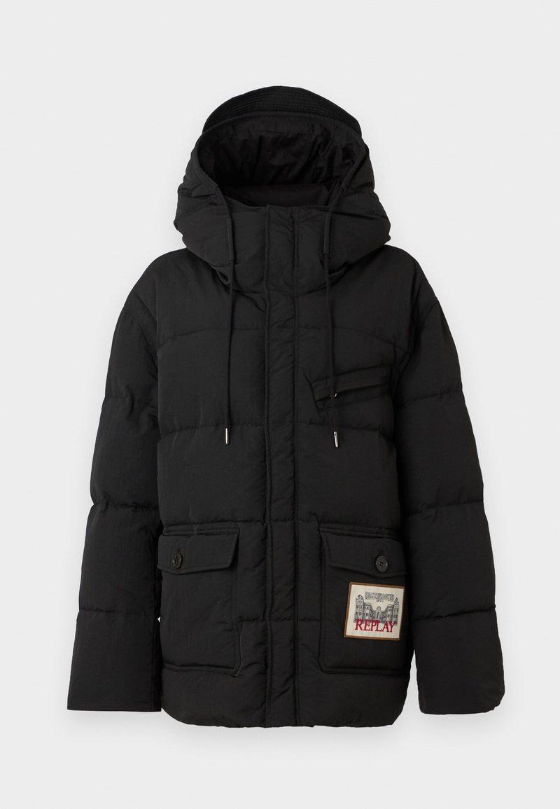 Replay Wintermantel zwart Replay Wintermantel zwart