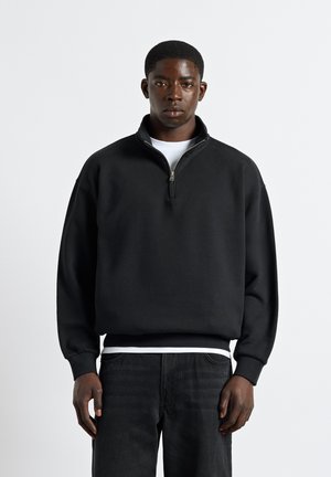Burocs, BASIC MOCK NECK ZIP - Pusa - black