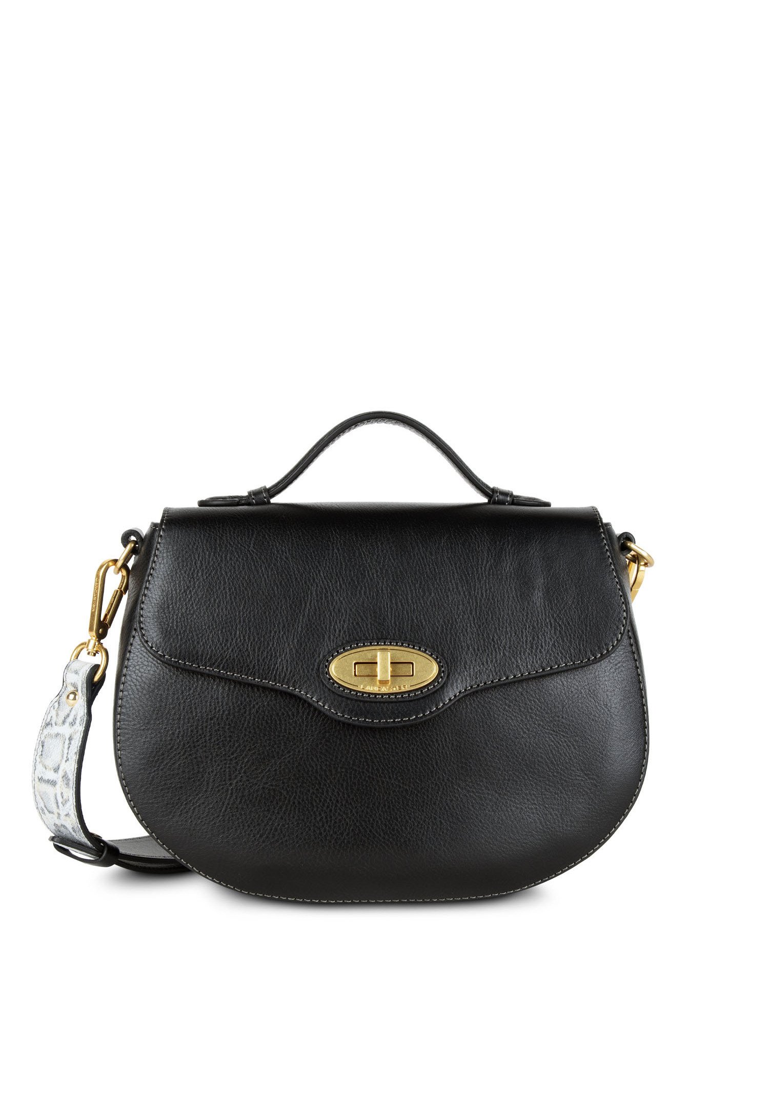 sac bandouliere python noir