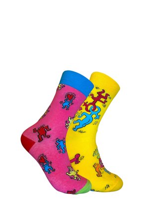 2 Pack creatures - Socken - yellow pink