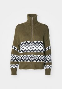 CRASH BJORK CARDIGAN - Gilet - martini olive