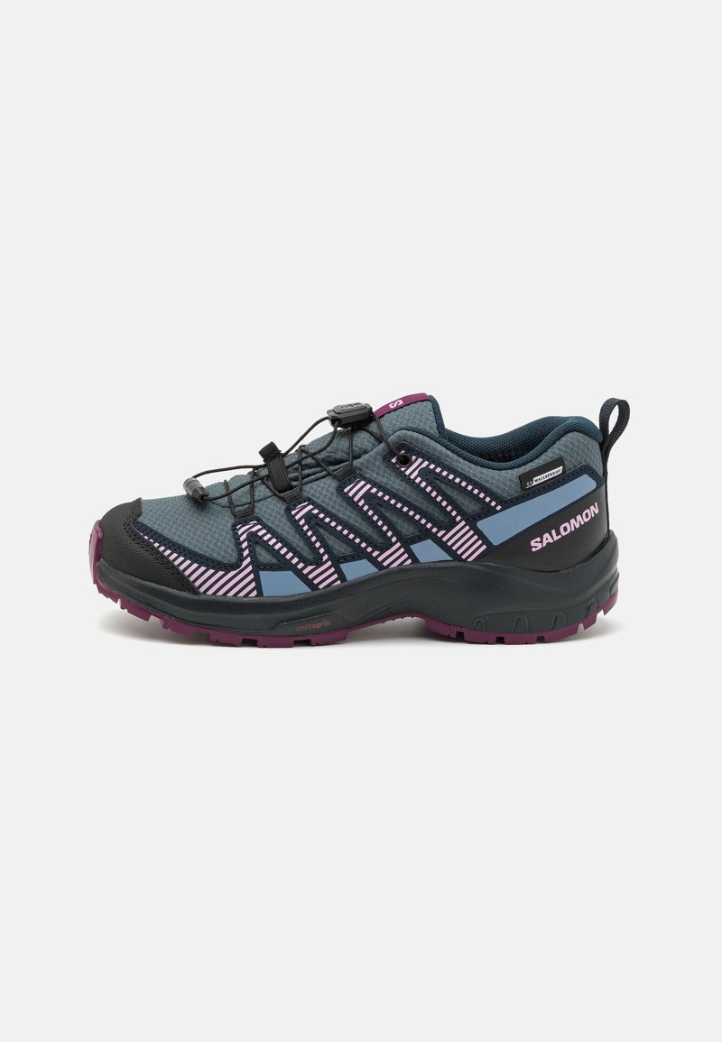 Salomon XA PRO V8 WATERPROOF UNISEX - Zapatillas de senderismo - neptune/carbon/plum caspia