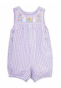 JoJo Maman Bébé - APPLIQUÉ GINGHAM - REGULAR FIT - Overall /Buksedragter - lilac purple bunny Miniaturebillede 1