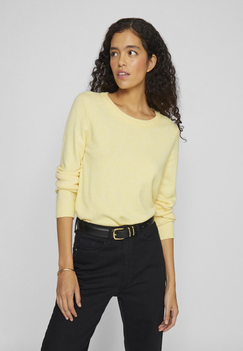 VILA VIRIL O-NECK - Camisola - pale banana