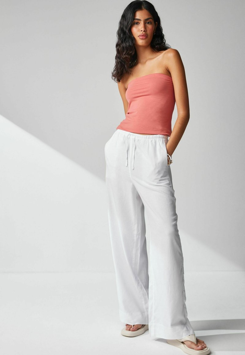 Next - WAIST WIDE - Pantalon classique - white, Agrandir