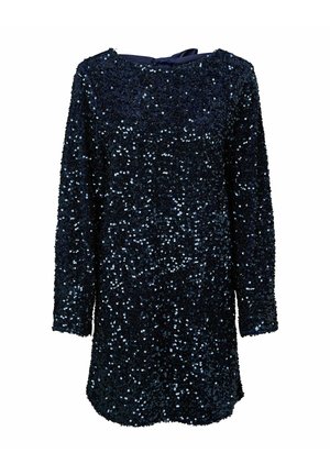 Pieces, DRESS PCKAMMY SEQUIN DEEP BACK - Robe de soirée - dark blue
